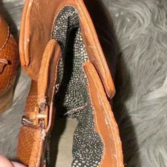 Anthropologie Seychelles Brown Side Zip Ankle Heel Bootie Size 8.5 - Picture 13 of 14